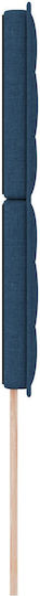 vidaXL Fabric Bed Headboard Blue 90x88cm