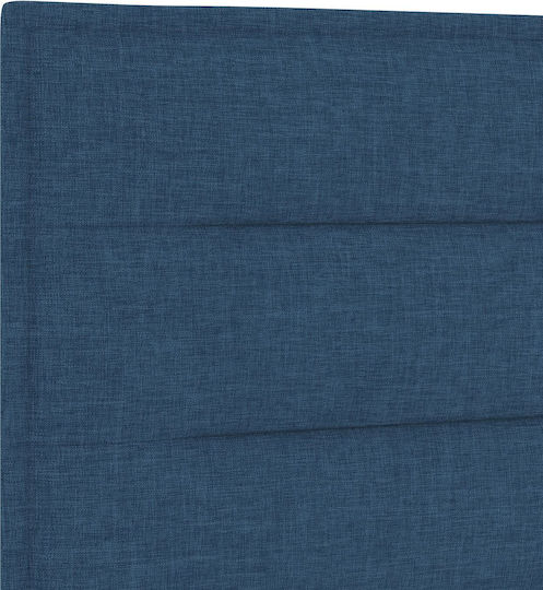 vidaXL Fabric Bed Headboard Blue 90x88cm
