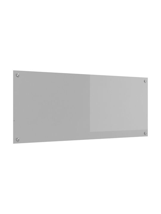 vidaXL Rectangular Back Made of Glass Light Gray 120x50x0.6cm 42001308