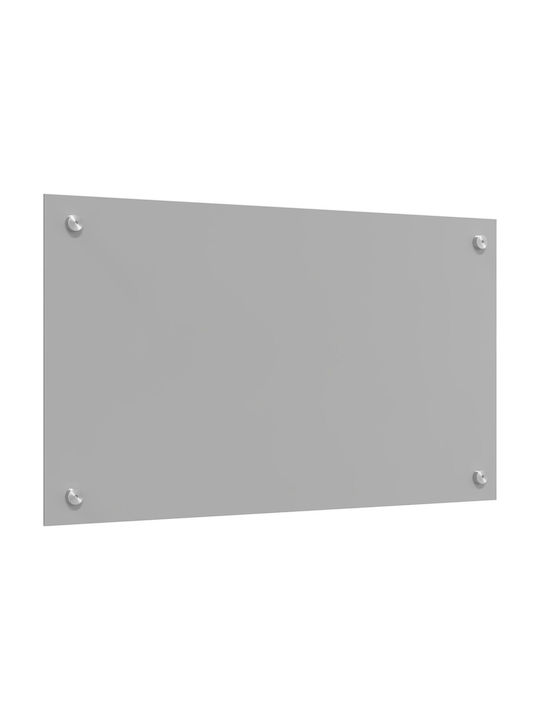 vidaXL Rectangular Glass Back Gray 70x40x0.6cm 42001226
