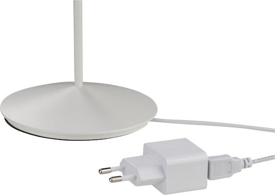 Abert Plastic Table Lamp with White Shade and Base
