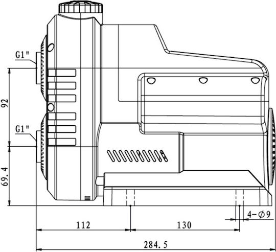 Kraft 43519 Single Stage Single Phase Water Pressure Pump without Container 650W