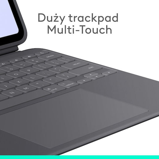 Logitech Combo Touch Flip Cover Γκρι (iPad Pro 2024 13")