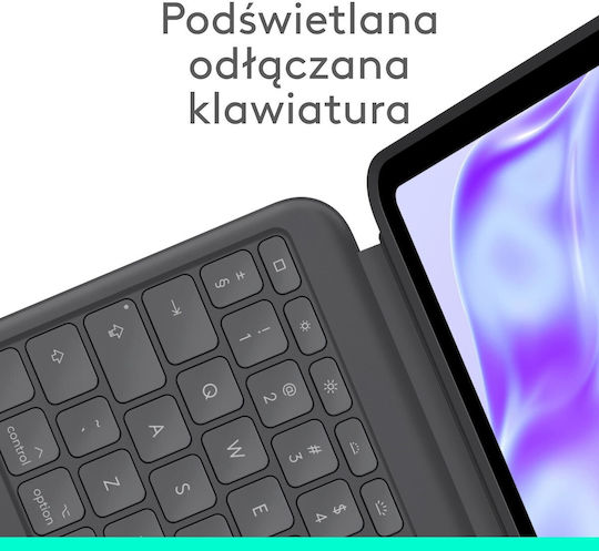 Logitech Combo Touch Flip Cover Γκρι (iPad Pro 2024 13")