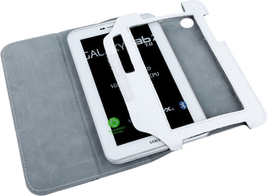 Quer Flip Cover Albă (Samsung Galaxy Tab P3100)