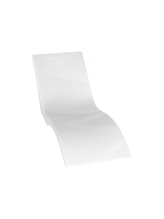 Deckchair White 2pcs 180x60x56cm.