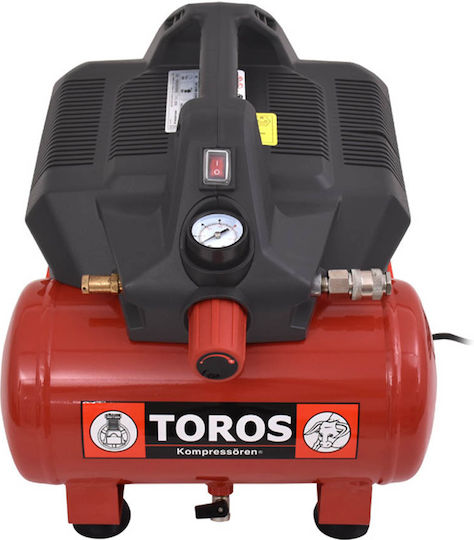 Toros Oil-free Silent Air Compressors 78dB with Power 1hp and Airtank 6lt