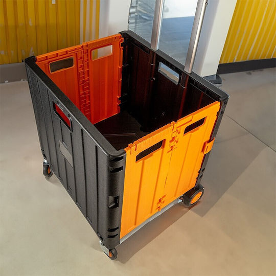 Foldable Garden Cart Plastic Four-wheel 50lt