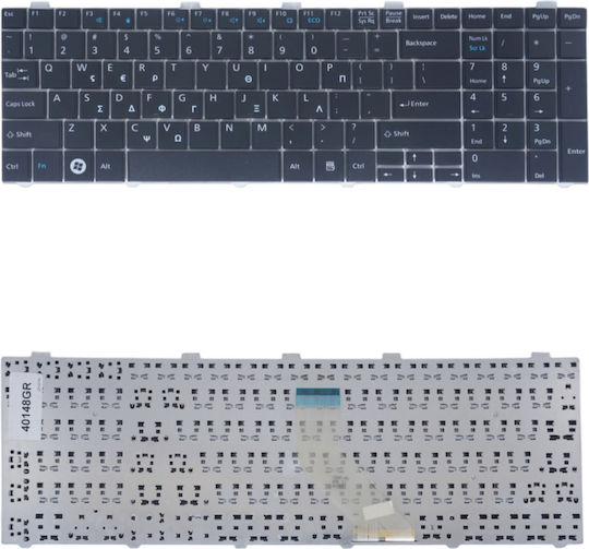 Tastatur Laptop Griechisch Tastatur Fujitsu Lifebook A512 Cp513253-01 Ref.40148gr