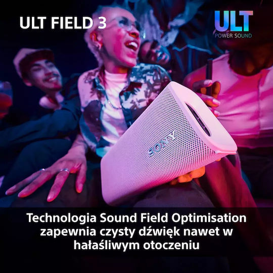 Sony ULT FIELD 3 Αδιάβροχο Ηχείο Bluetooth 27W με Διάρκεια Μπαταρίας έως 24 ώρες Λευκό