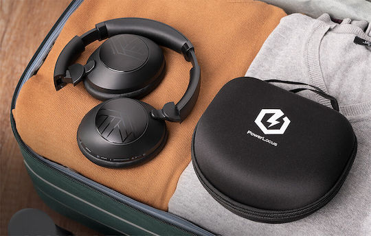 PowerLocus MoonFly ANC Wireless / Wired Over Ear Headphones with 70 hours Playing Time Black