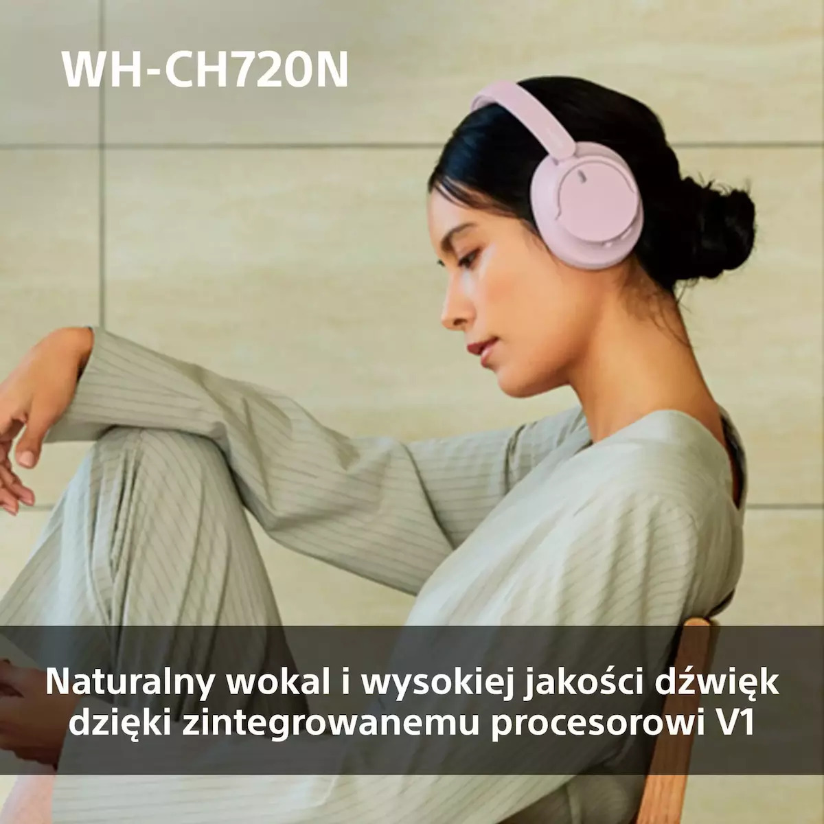 Sony WH-CH720N Ασύρματα / Ενσύρματα Over Ear Ακουστικά με 35 ώρες Λειτουργίας και Quick Charge Ροζ