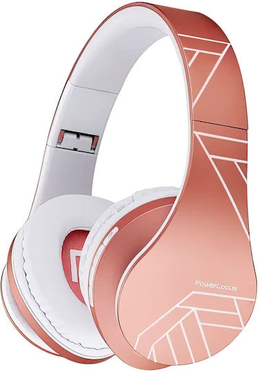 PowerLocus P2 Wireless / Wired Over Ear Headphones with Radio with 20 hours of Operation Rose Gold