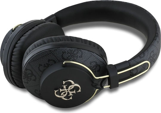 Guess 4G Metal Logo Безжични / Жични Over Ear Слушалки с 30 Часа Работа Черни