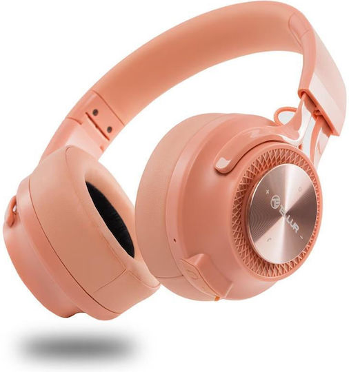 Tellur Feel Ασύρματα / Ενσύρματα Over Ear Ακουστικά με 15 ώρες Λειτουργίας Ροζ