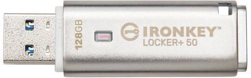 Kingston Ironkey Locker+ 50 128GB USB 2.0 Стик Сив