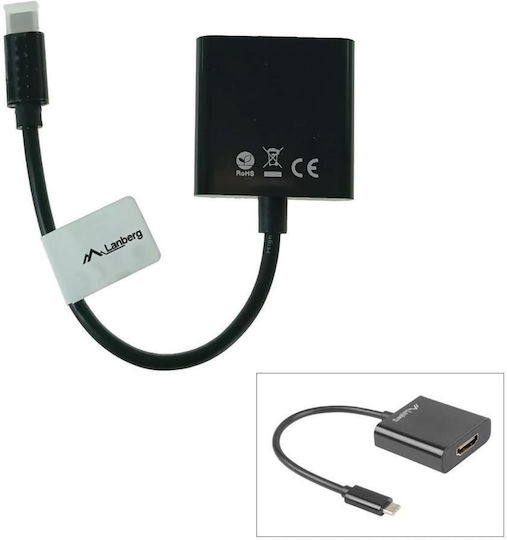 Lanberg Converter USB-C male to HDMI female 1pcs AD-UC-HD-01