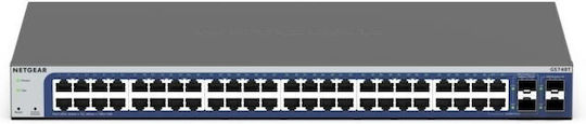 NetGear L2 PoE+ Switch with 48 Gigabit (1Gbps) Ethernet Ports and 4 SFP Ports
