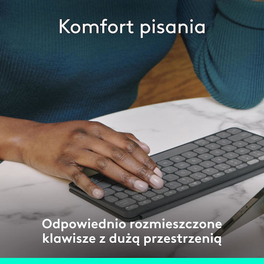 Logitech Keys To Go 2 Wireless Bluetooth Keyboard Only for Tablet English US Graphite
