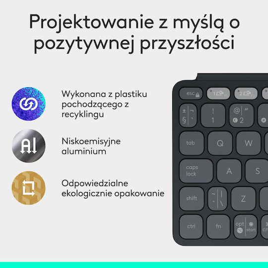 Logitech Keys To Go 2 Wireless Bluetooth Keyboard Only for Tablet English US Graphite