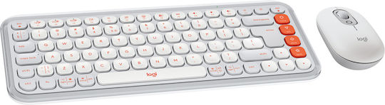 Logitech Pop Icon Combo Wireless Bluetooth Keyboard & Mouse Set English US White