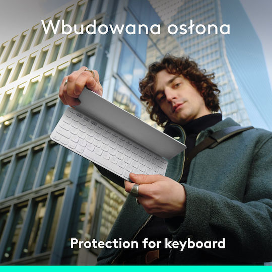 Logitech Keys To Go 2 Ασύρματο Πληκτρολόγιο Αγγλικό US Λευκό
