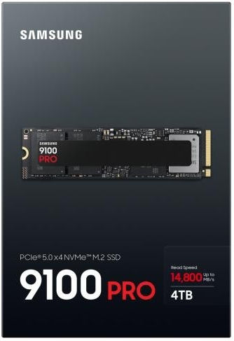 Samsung 9100 PRO SSD 4TB M.2 Type with PCI Express 5.0 Connection PS5 Compatible MZ-VAP4T0BW