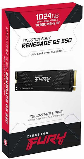 Kingston FURY Renegade G5 SSD 4TB Тип M.2 с Връзка PCI Express 5.0 Съвместим с PlayStation 5 SFYR2S/4T0