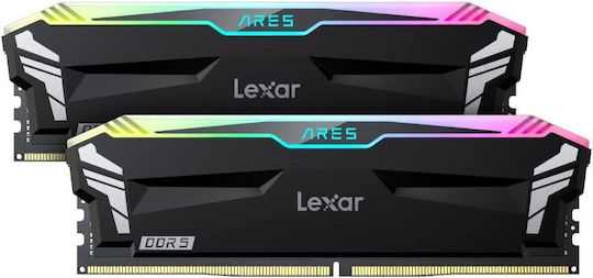 Lexar Ares RGB 32GB DDR5 RAM with 2 Modules (2x16GB) and 7200 Speed for Desktop