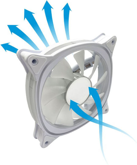 LC-Power Lc-cf-120-argb-kit-w Case Fan 120mm with ARGB Lighting and Connection 6-Pin 3pcs White