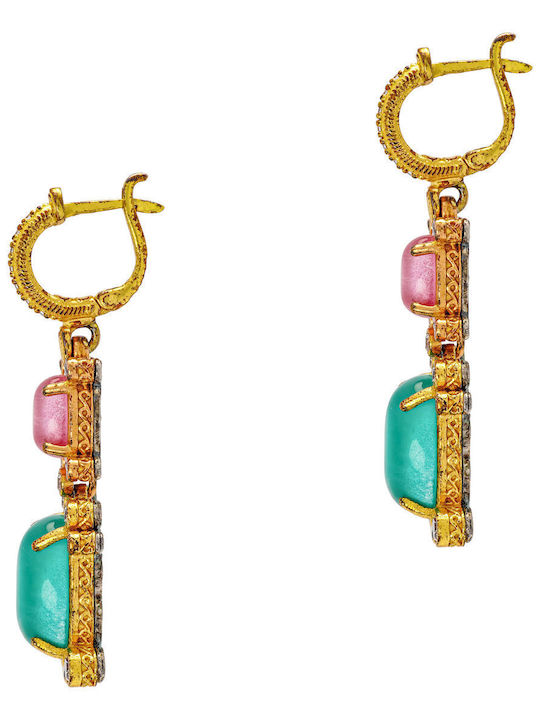 Dimitrios Exclusive Set Cercei din Argint Placate cu Aur cu Pietre