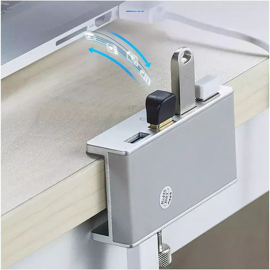 Orico MH4PU-SV Hub 4 Porturi USB 3.0 Cu Conectare USB-A Gri