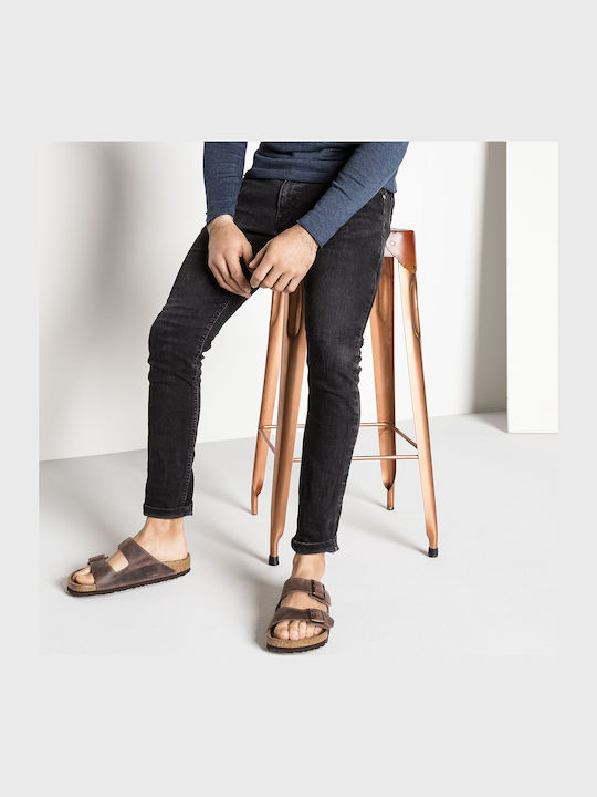 Arizona Soft Footbed Oiled Leather Men's Sandals Habana Narrow Fit