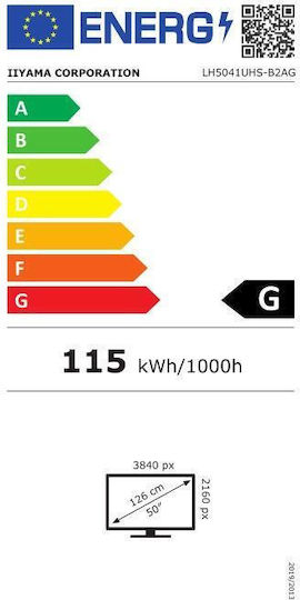 Iiyama Led-display Prolite Public Display LCD VA 4K UHD 50"