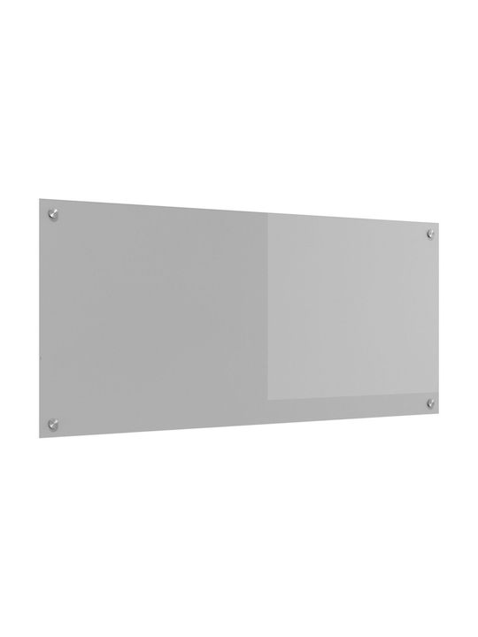 vidaXL Spătar Rectangular din Sticlă Gri Deschis 110x50x0.6cm 42001305