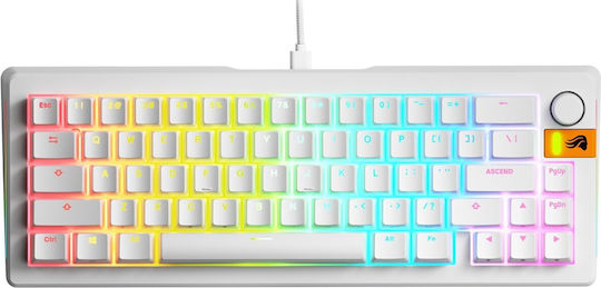 Glorious GMMK 3 Gaming Mechanical Keyboard 65% with Glorious Fox switches and RGB lighting (English US) White
