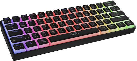 Genesis Thor 660 G2 Гейминг Механична Клавиатура 60% с Гатерон Браун суичове и RGB подсветка (Английски US) Черен
