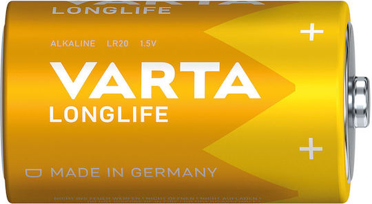 Varta Longlife Αλκαλικές Μπαταρίες D 1.5V 2τμχ