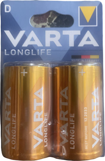 Varta Longlife Αλκαλικές Μπαταρίες D 1.5V 2τμχ