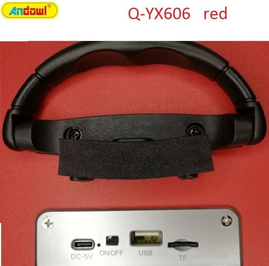 Andowl Andowl Karaoke Speaker with Wireless Microphone and Lighting Effects Q-yx606 Q-YX606 Red