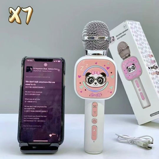 Microfon Karaoke Wireless X7 Alb