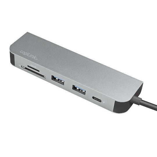 LogiLink USB-C Docking Station mit HDMI 4K PD Silber (UA0343)