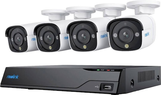 Reolink Система за наблюдение 4 Камери Безжични Камери IP 8MP с Записващо устройство NVR & Твърд диск 2TB