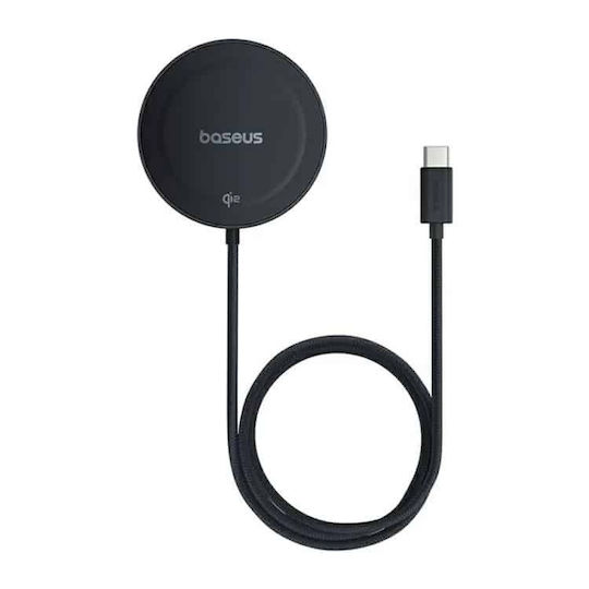 Baseus Kabelloses Ladegerät Qi2 15W Schwarzs (Simple Mini4)