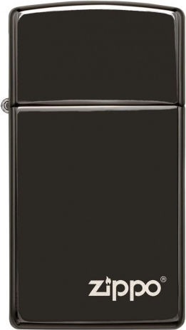 Zippo Тънка Запалка с Пламък в Черен Цвят