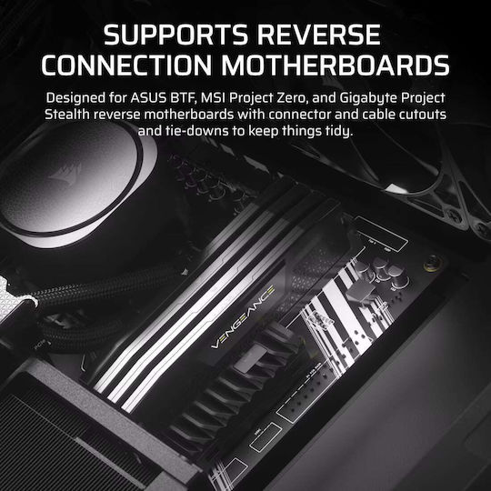 Corsair Frame 4000D Gaming Midi Tower Κουτί Υπολογιστή με Πλαϊνό Παράθυρο Μαύρο