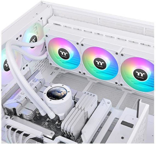 Thermaltake TH360 EX Snow Edition v2 Υδρόψυξη AIO CPU με 3 Ανεμιστήρες 120mm και ARGB Φωτισμό Λευκή