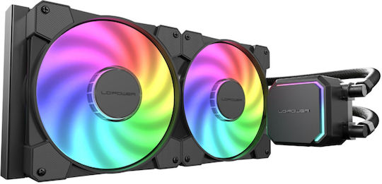 LC-Power Jet Flow Sisteme De Răcire Cu Apă AIO CPU Cu 2 Ventilatoare 140mm Și Iluminare ARGB