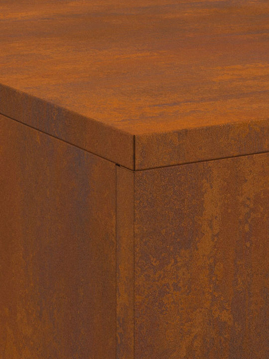 vidaXL Focar În aer liber din metal Maro 100x100x30cm