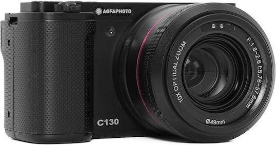 AgfaPhoto Realishot C130 Compact Φωτογραφική Μηχανή 24MP 4K UHD Οπτικού Ζουμ 10x Μαύρη